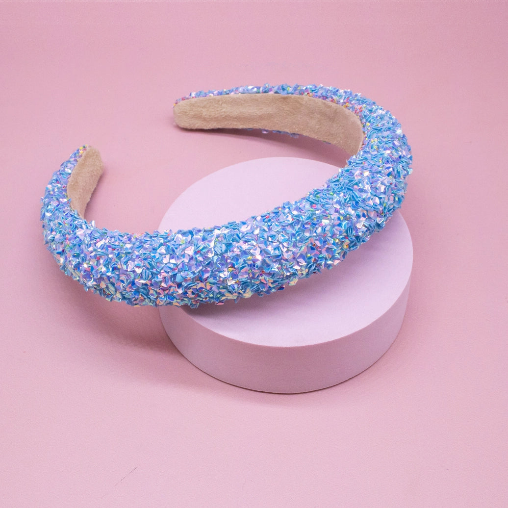 Frog Sac - Kids Padded Headband - Chunky Sequin Hair Band