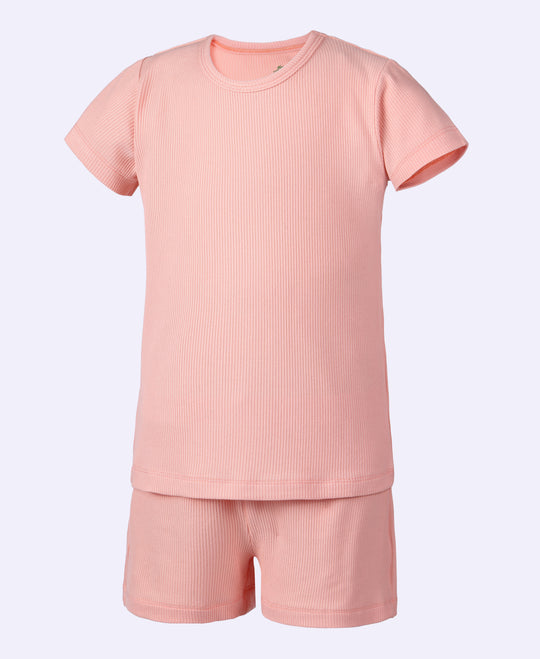 Earth Baby Outfitters-Bamboo Ribbed Short Sleeve Pajamas