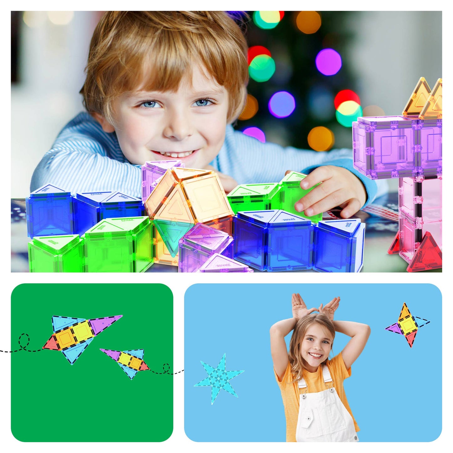 PicassoTiles 101pc Magnetic Tile Building Set