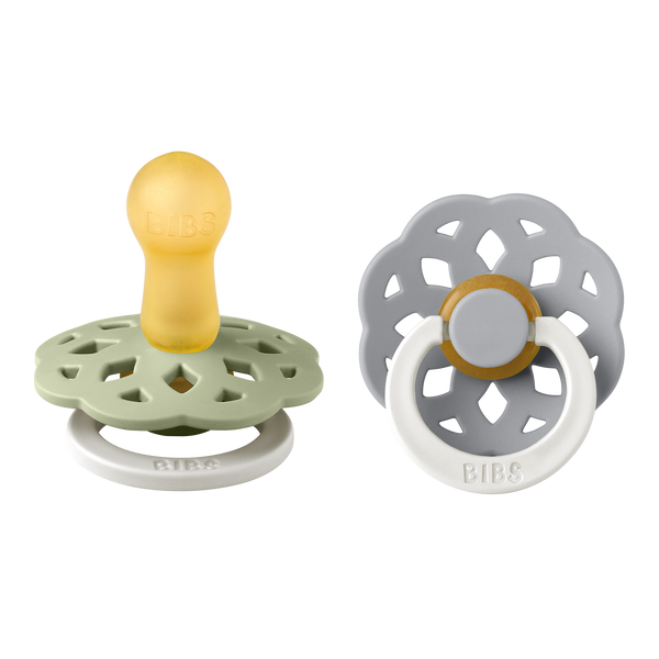 BIBS® Pacifier Boheme Latex 2 PK Sage Glow / Cloud Glow