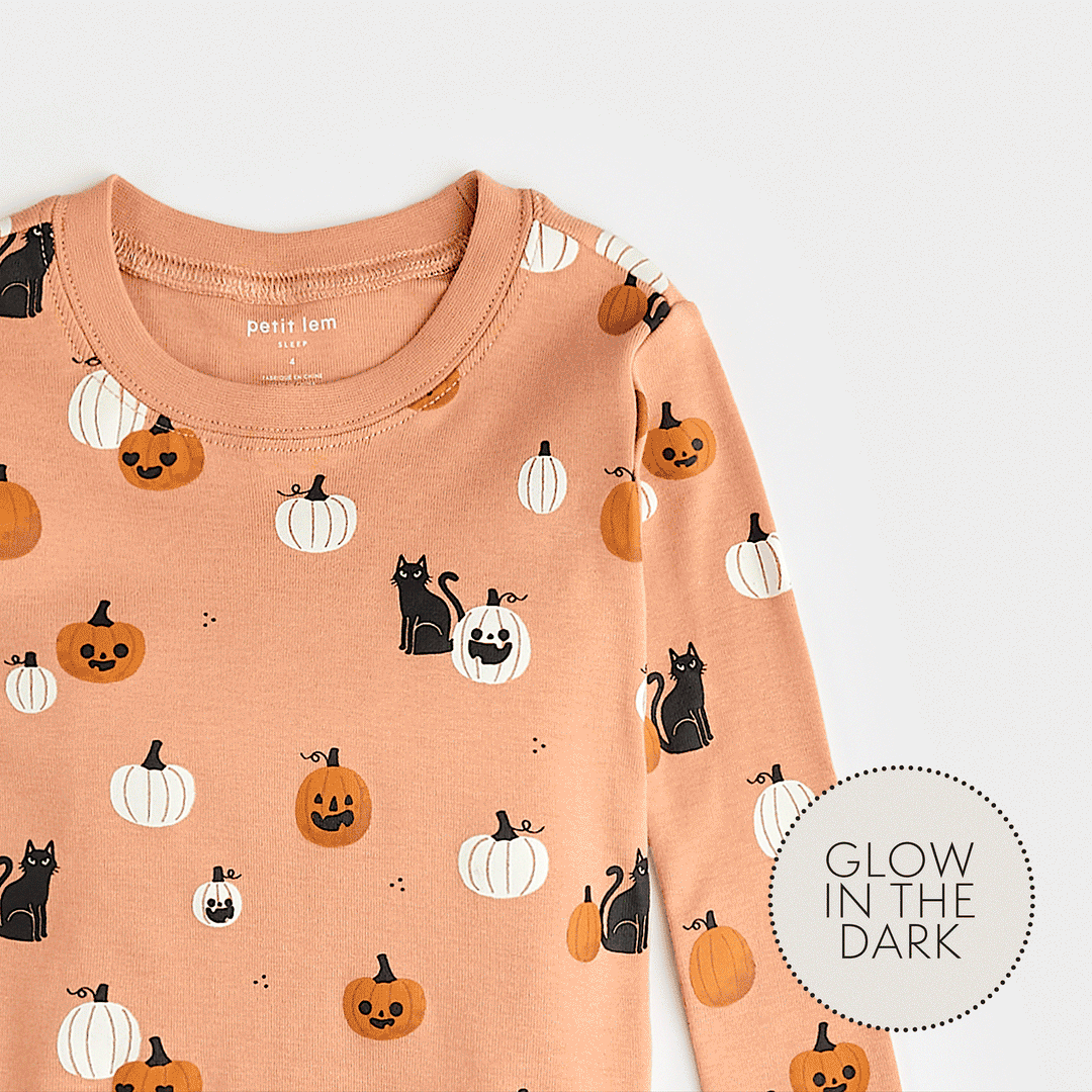 Petit Lem Spooky Season Print On Apple Blossom Pj Set