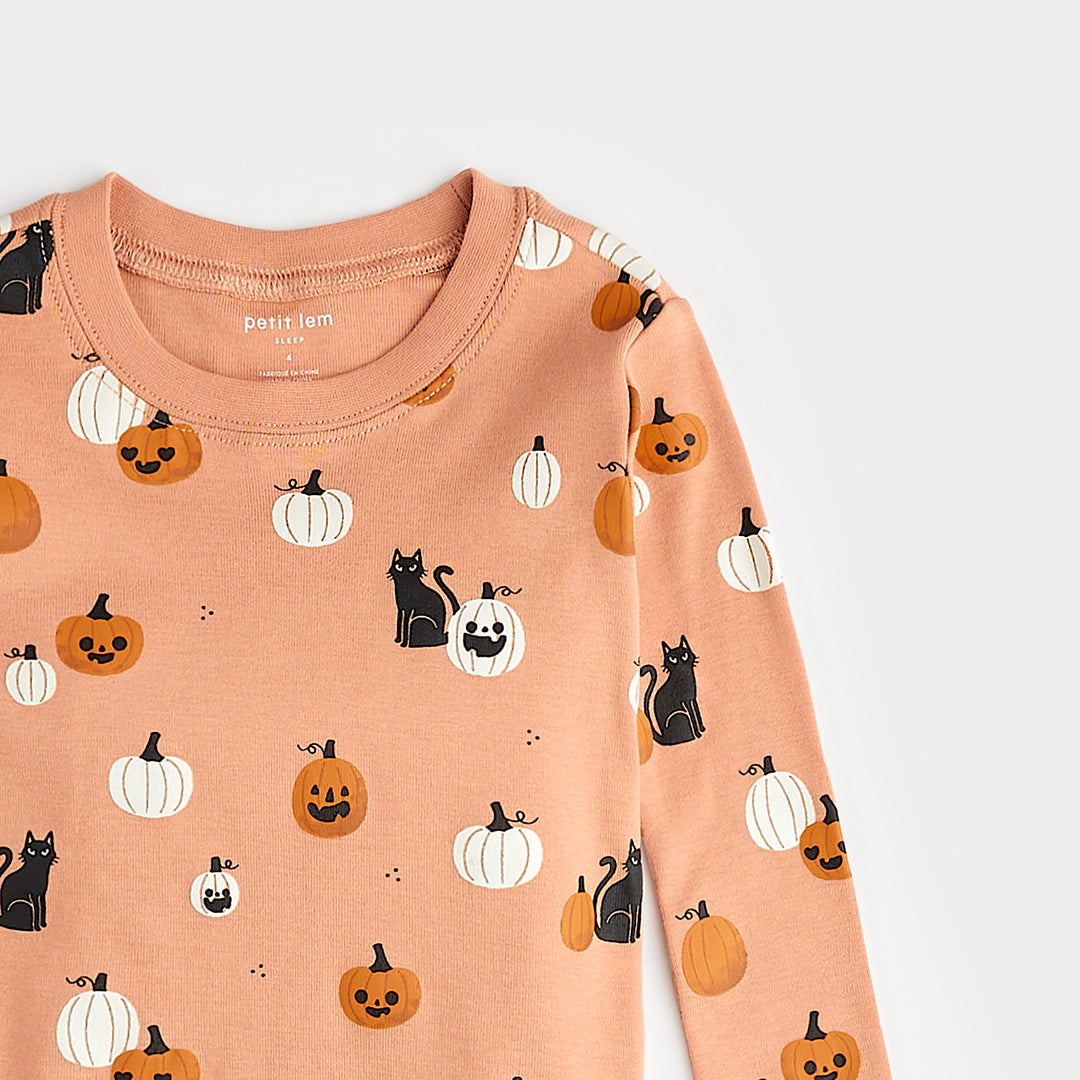 Petit Lem Spooky Season Print On Apple Blossom Pj Set