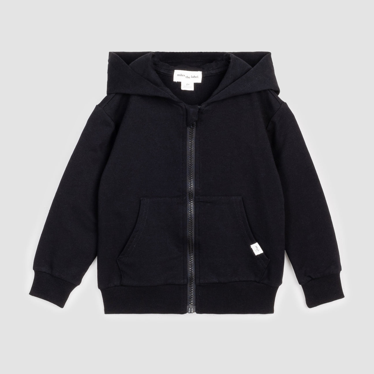 Miles The Label - Basics Zip-Up Hoodie - Black