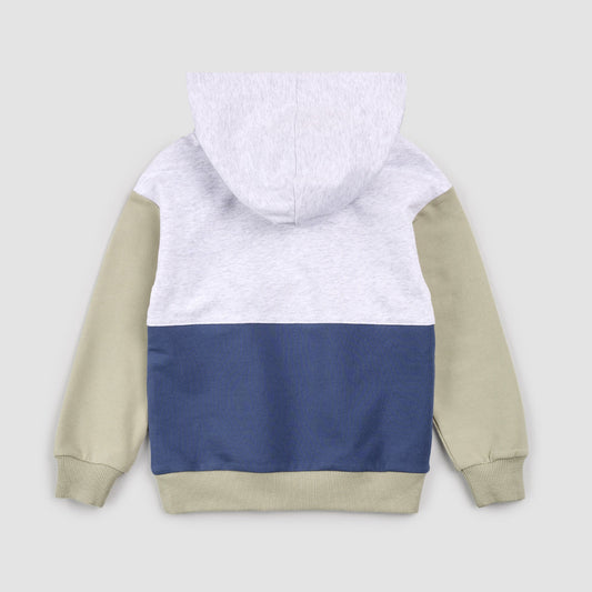 Miles The Label -  Blue Color Block Hoodie