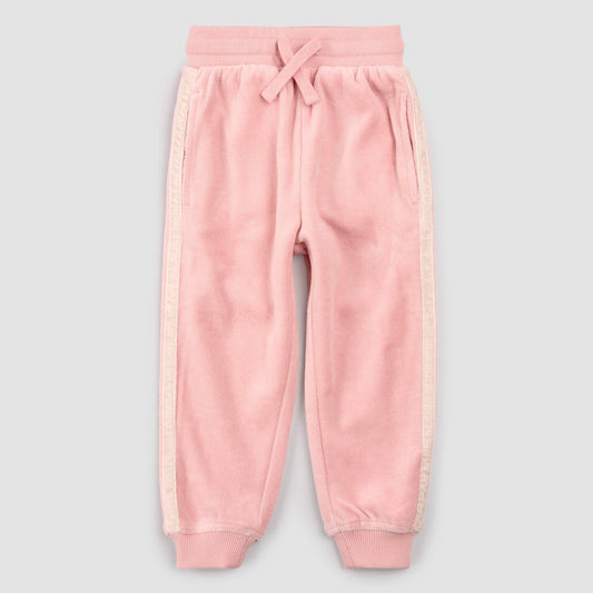 Miles The Label - Retro Stripe on Miles Pink Velour Joggers