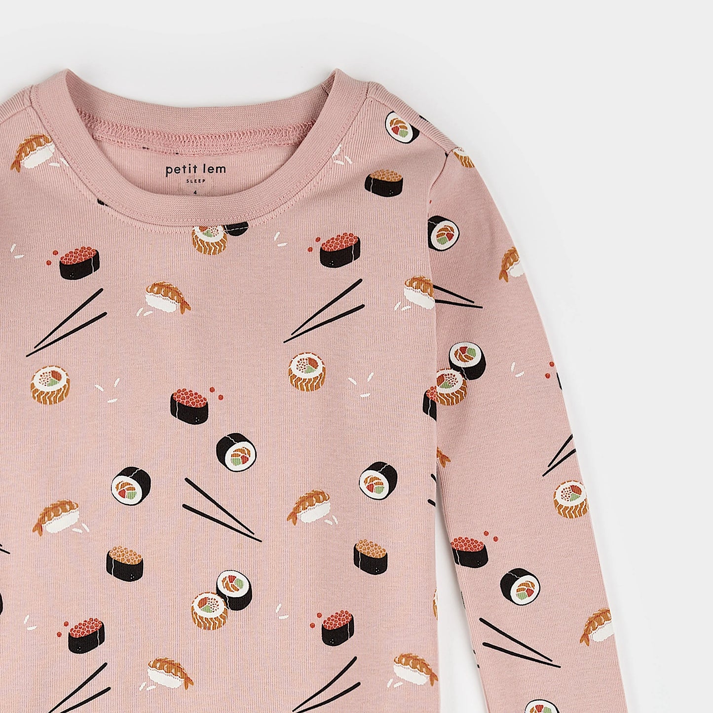Petit Lem - Sushi Print on Pink PJ Set