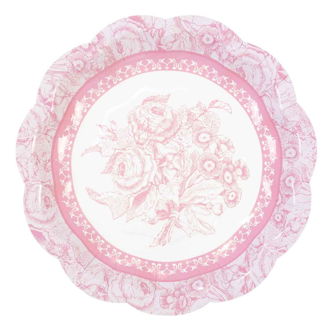 Talking Tables USA - Floral Paper Plates | 12 Pack | Tea Party | Party Plates |