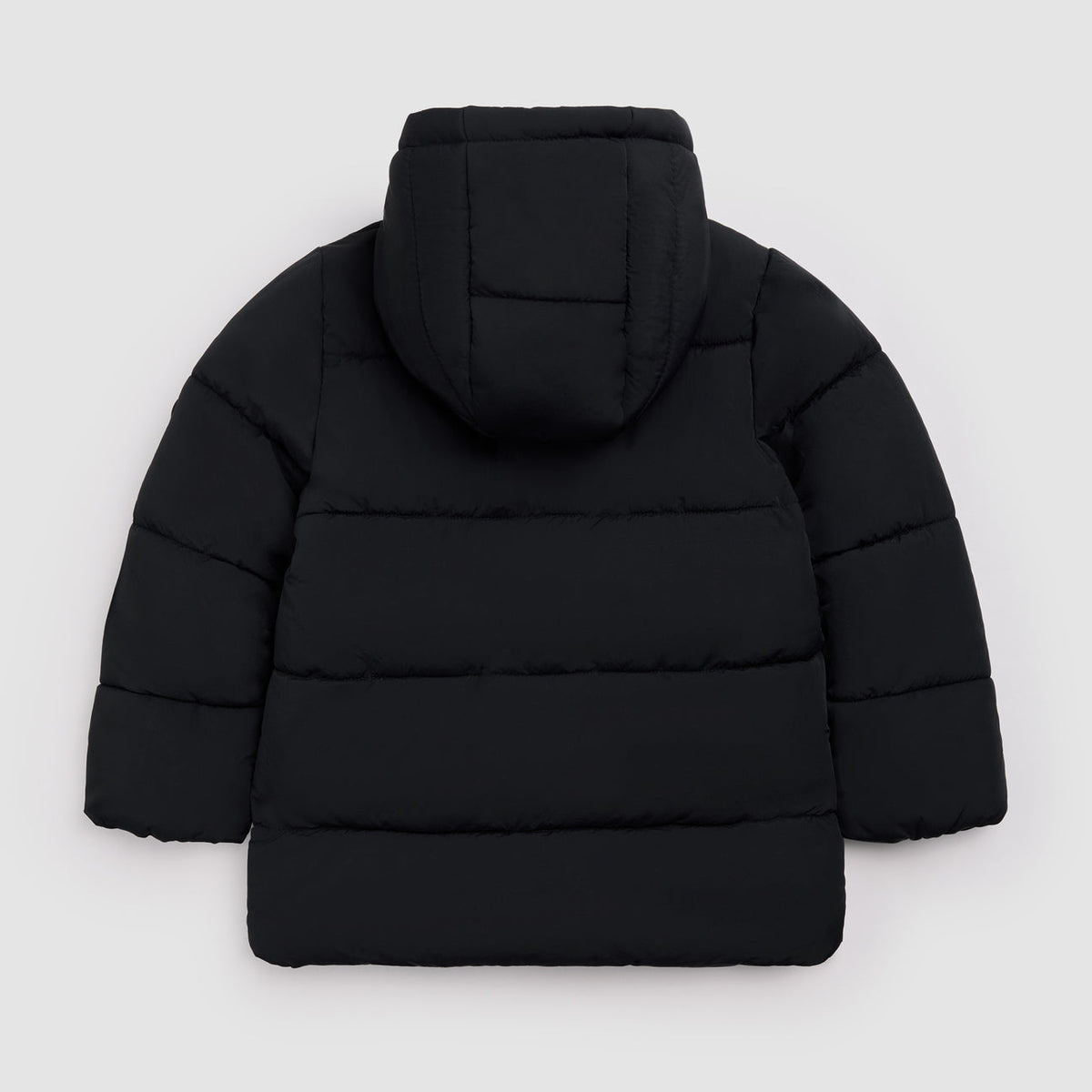 Miles The Label Hooded Mid Weight Coat - Black