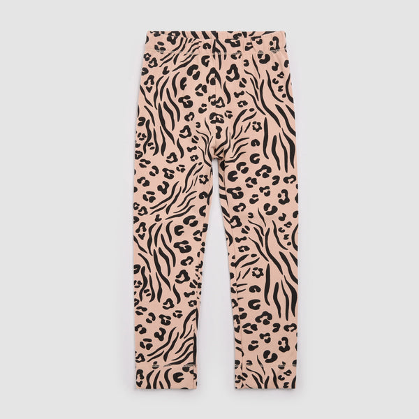 Miles the Label Spots and Stripes Print on Tan Girl's Leggings