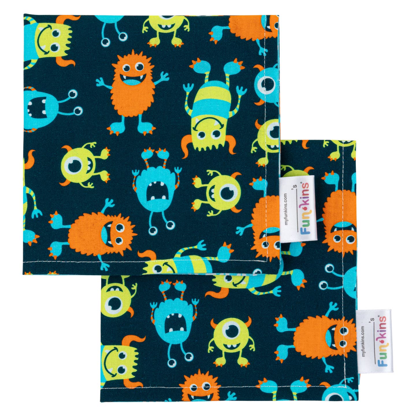 My Funkins - Cloth Napkins For Kids 2 pk - Monsters