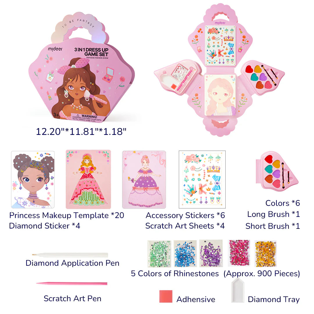 Mideer - 3-in-1 Dress Up Game Set: Princess Fashion Show