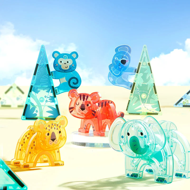 Mideer - Colorful Magnetic Tiles: Wonderful Forest 40P