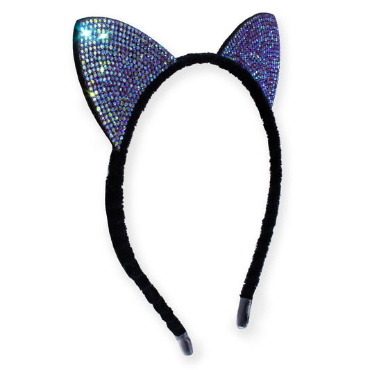 Frog Sac - Cat Ears Headband - Kids Dual Sided Rhinestone Hairband