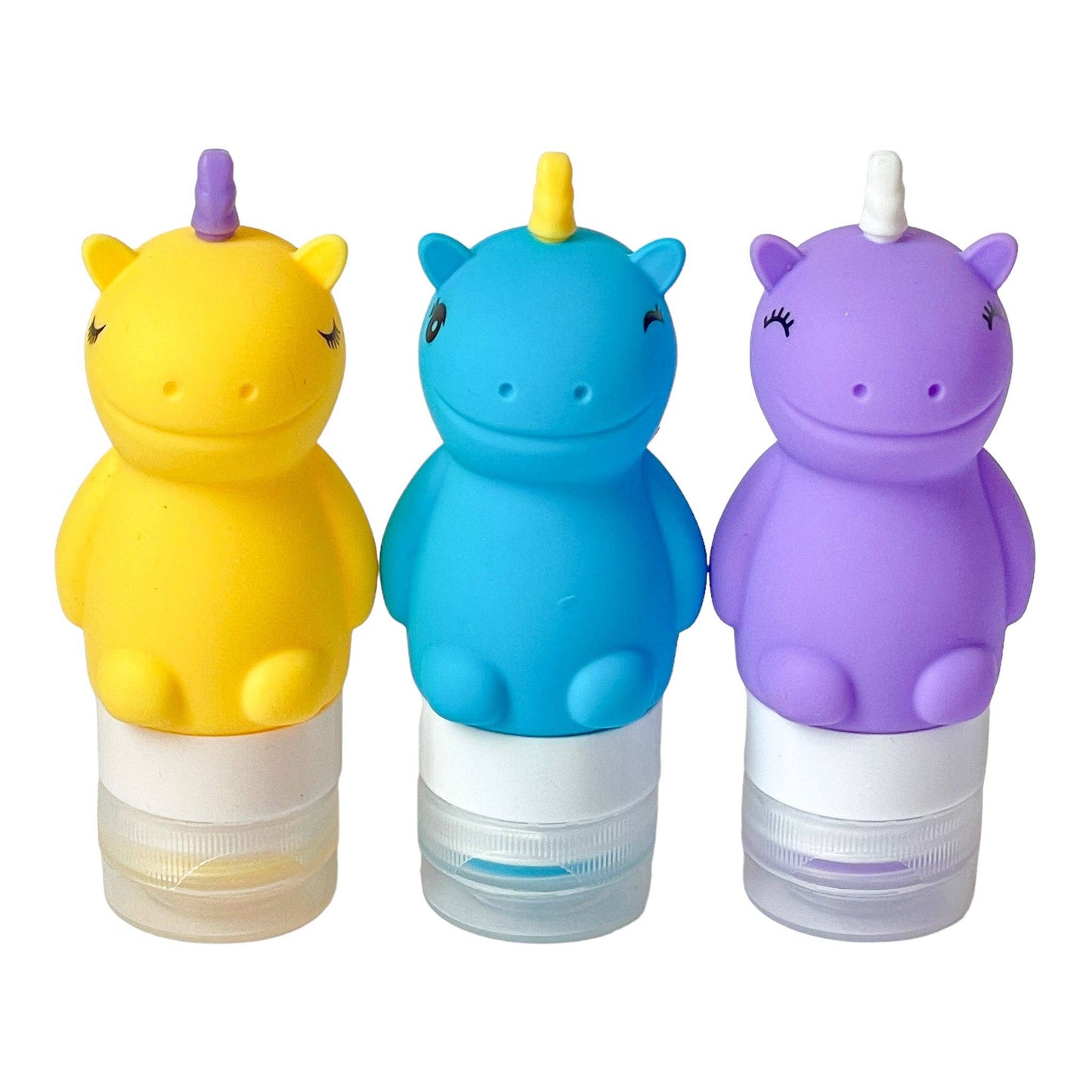 Yumbox - Set of 3 Unicorn-Shaped Leakproof Silicone Condiment Squeeze