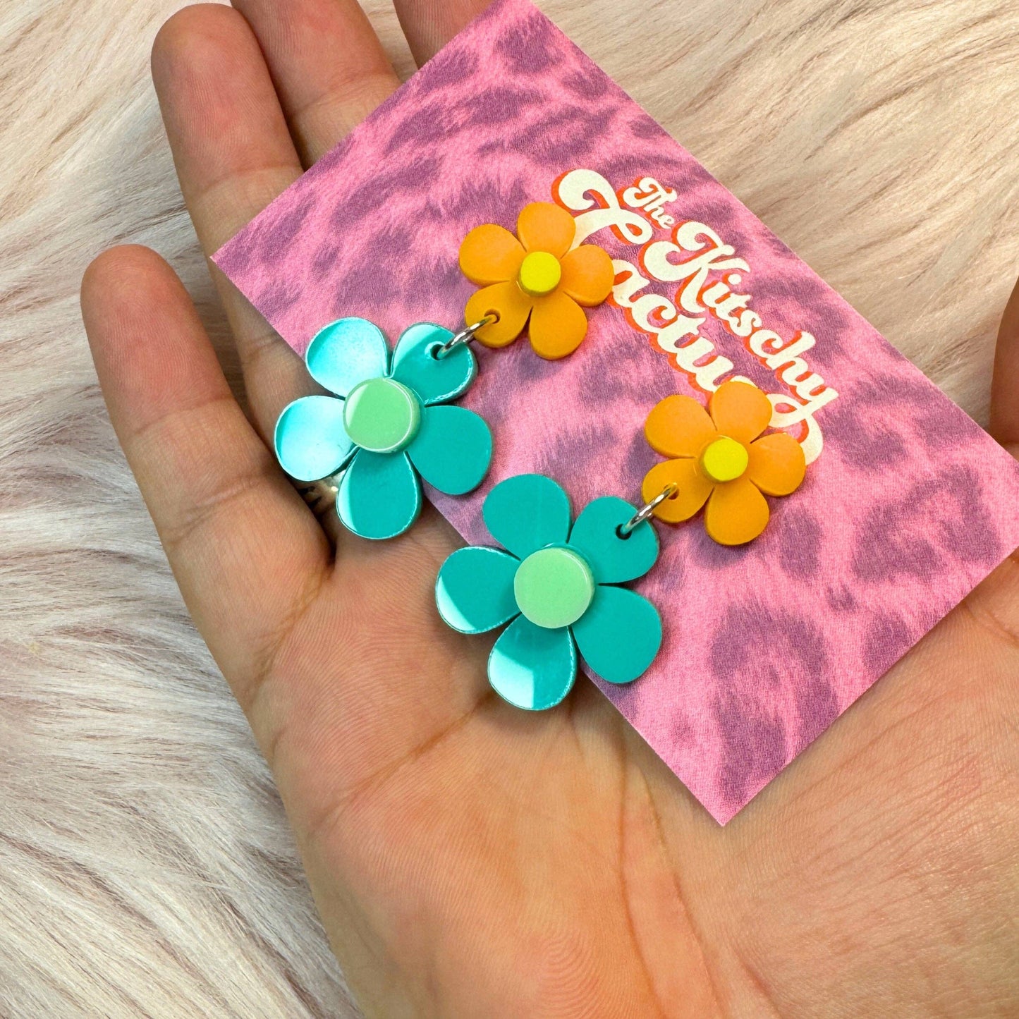 The Kitschy Cactus - Scoooby Dooo (mini)-Funky Flower Earrings