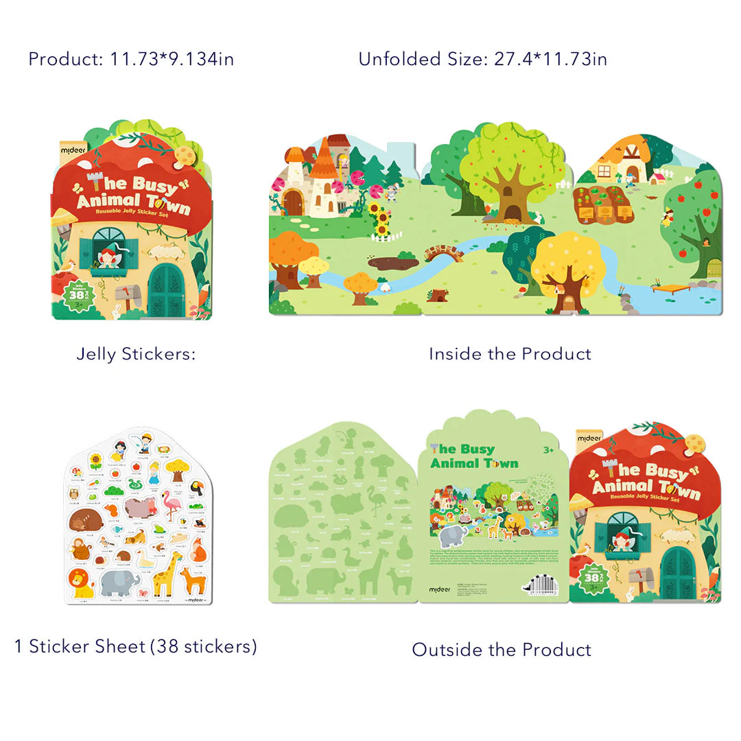 Mideer - Reusable Jelly Sticker Activity Book