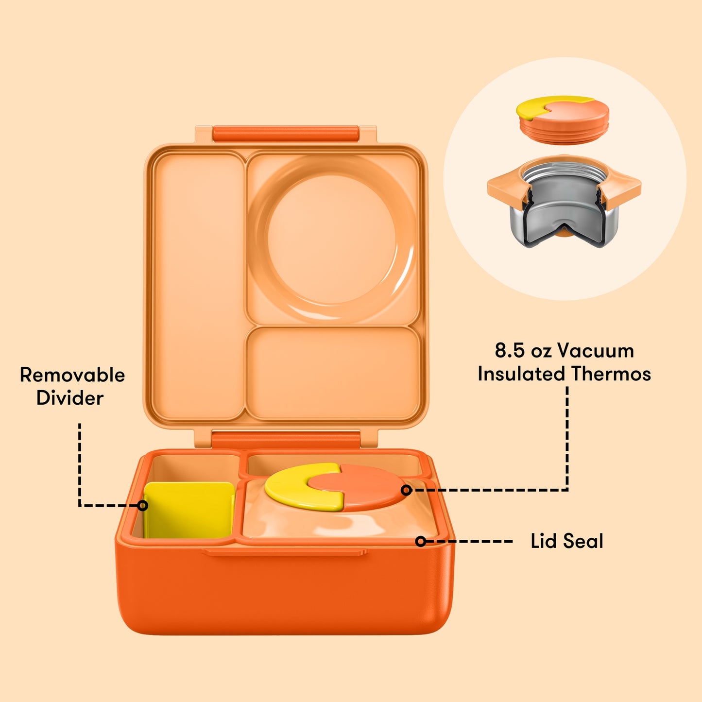 Omielife - OmieBox Bento - Poppy Orange