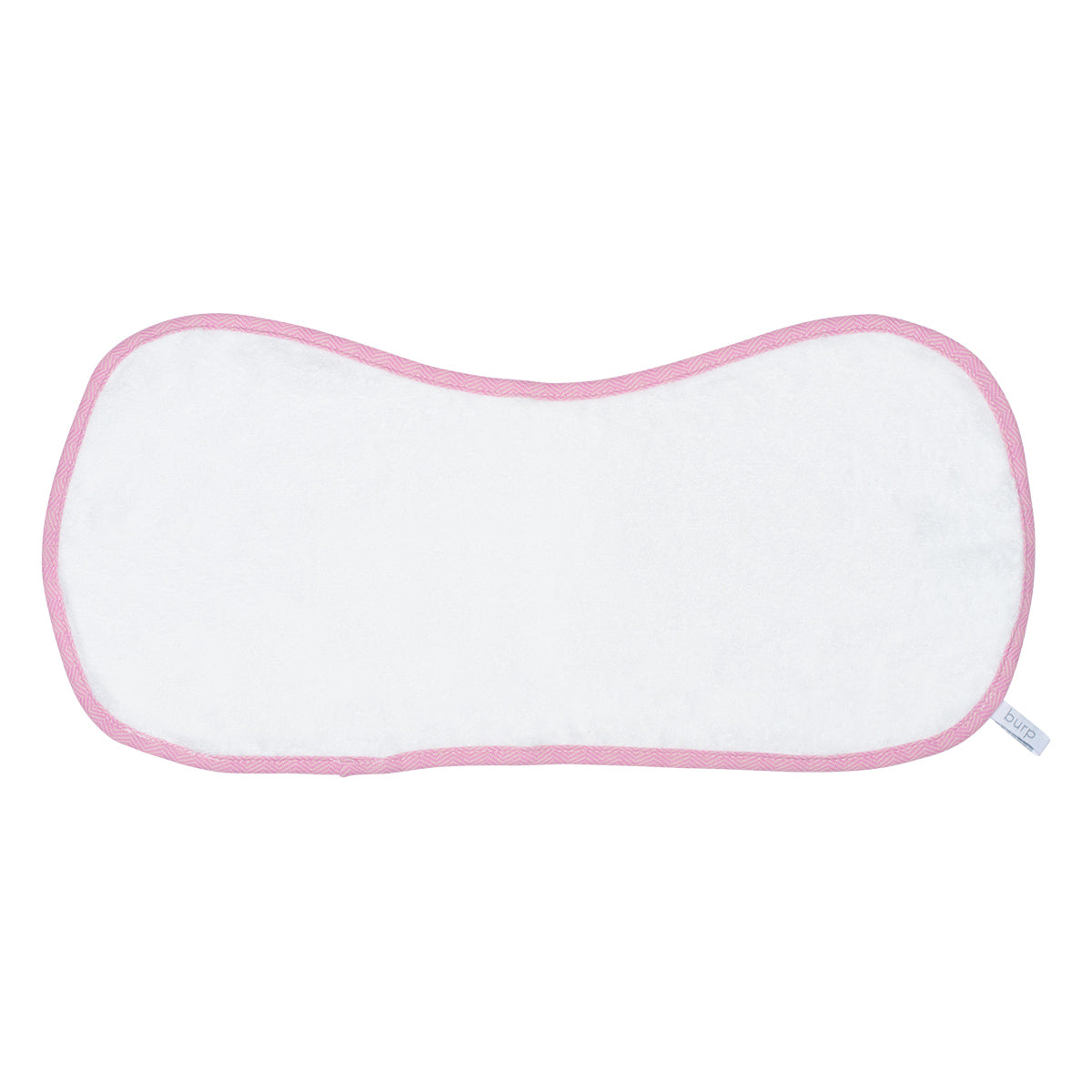 Juddlies - Bamboo Burp Cloth - White-Sunset Pink
