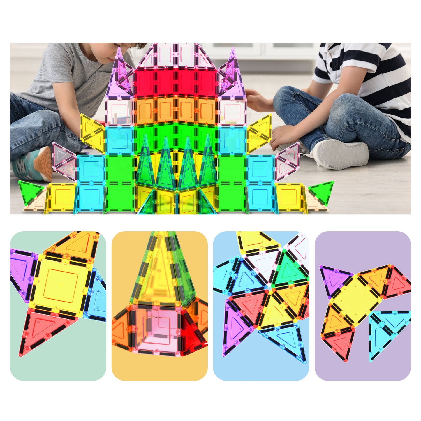 PicassoTiles 101pc Magnetic Tile Building Set