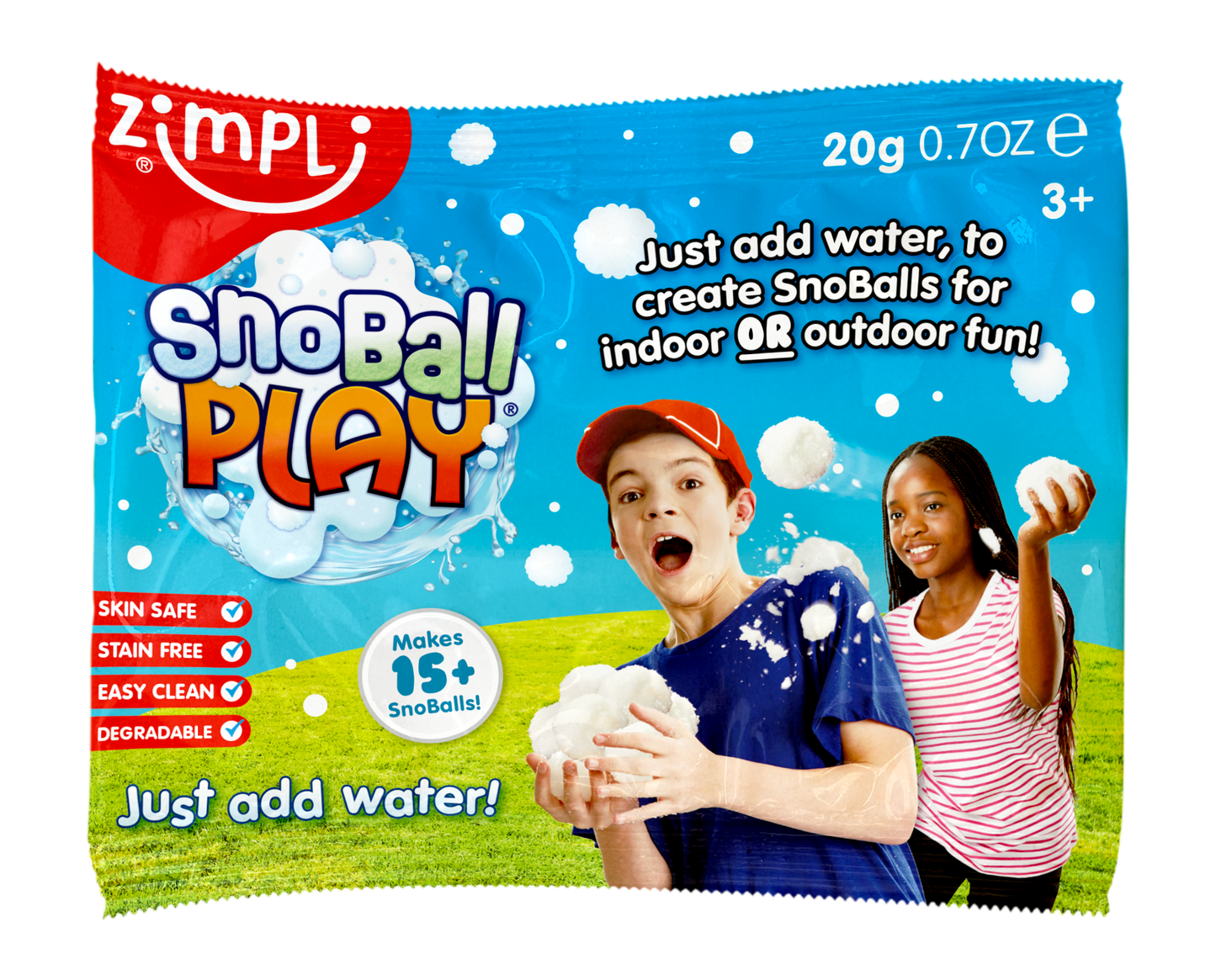 Zimpli Snoball Play Foil Bags -  Sensory Diy Snow Pack
