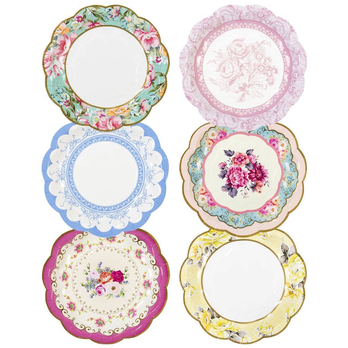 Talking Tables USA - Floral Paper Plates | 12 Pack | Tea Party | Party Plates |