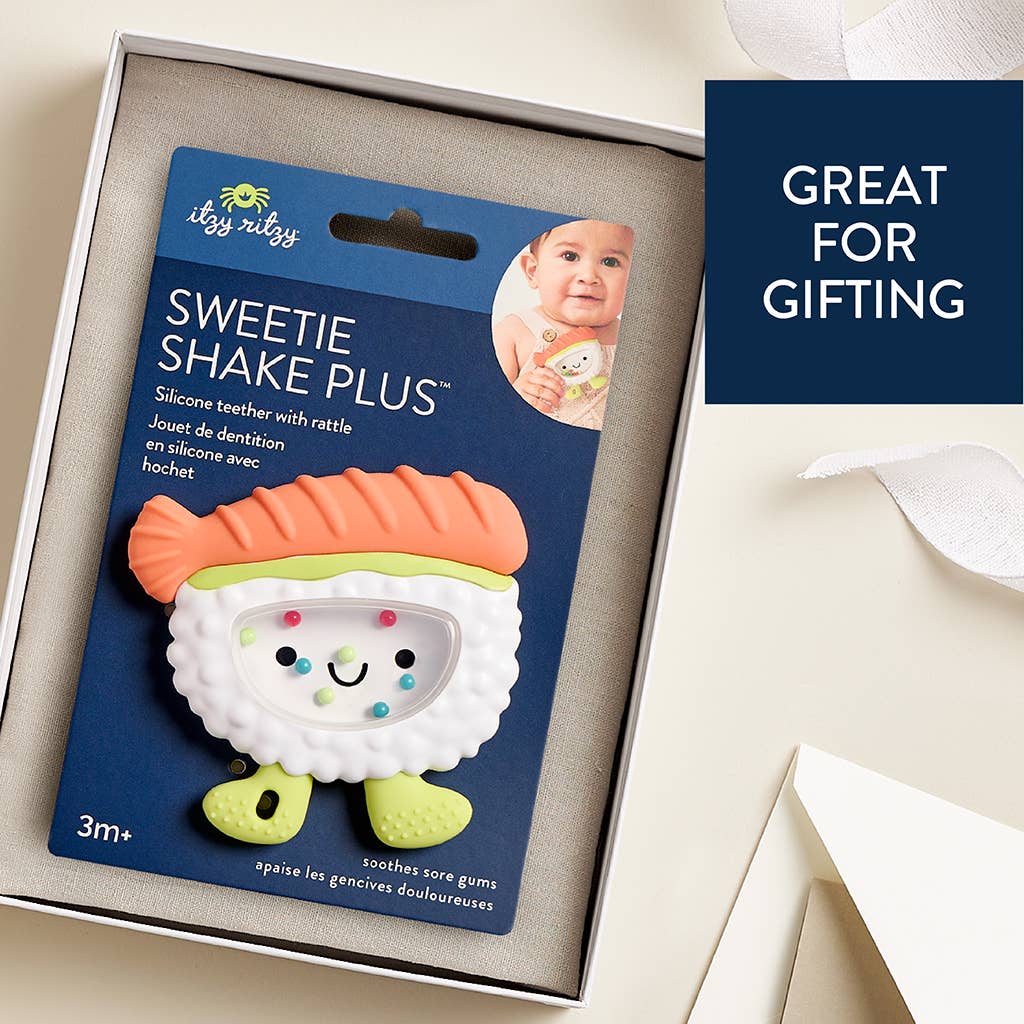 Itzy Ritzy - Sweetie Shake Plus™ - Teething + Rattle Toy: Sushi