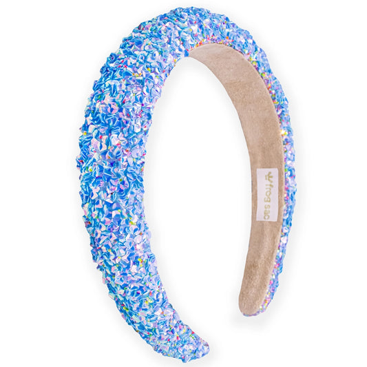 Frog Sac - Kids Padded Headband - Chunky Sequin Hair Band