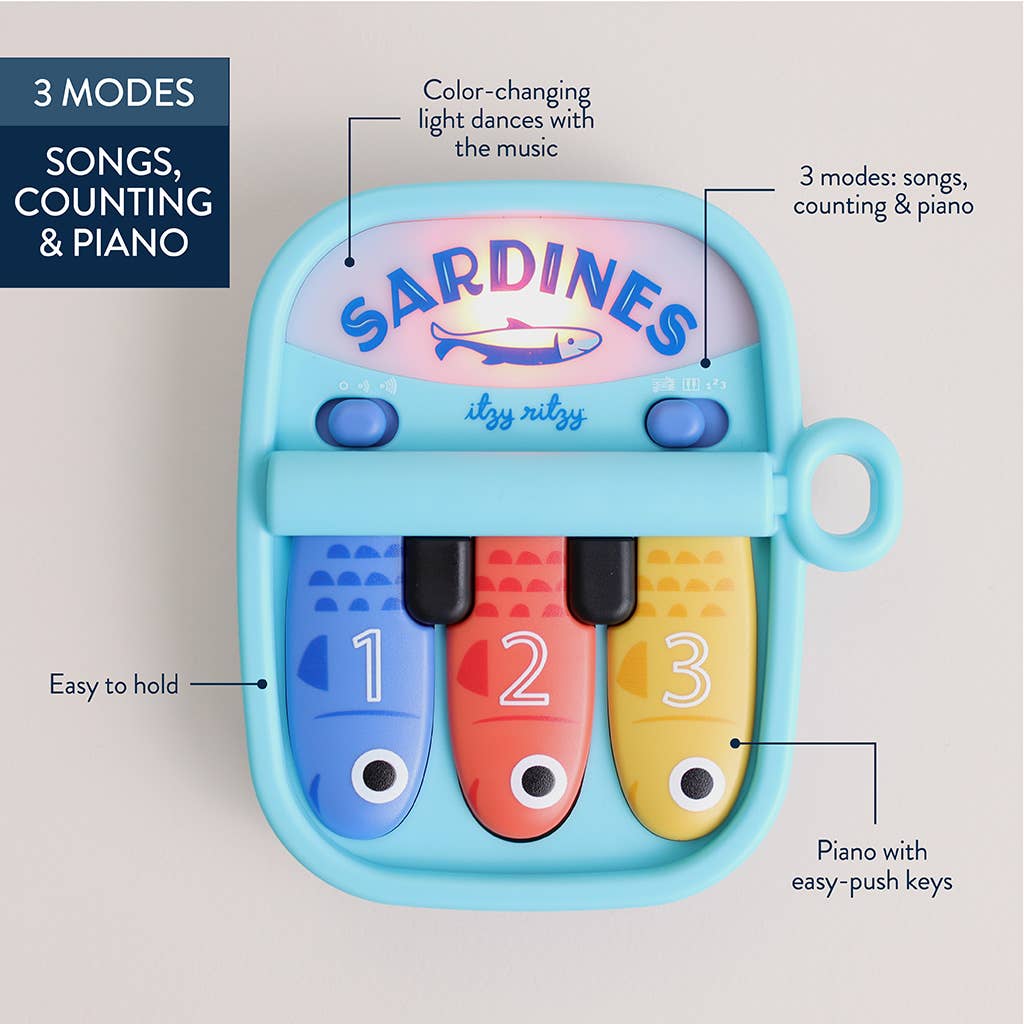 Itzy Ritzy - Bitzy Tunes - Light-up Interactive Piano Toy - Sardines