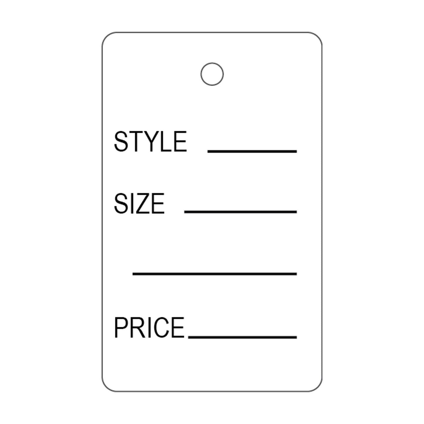 Suburban Sales - Retail Paper Hang Tags 1,000pcs/box
