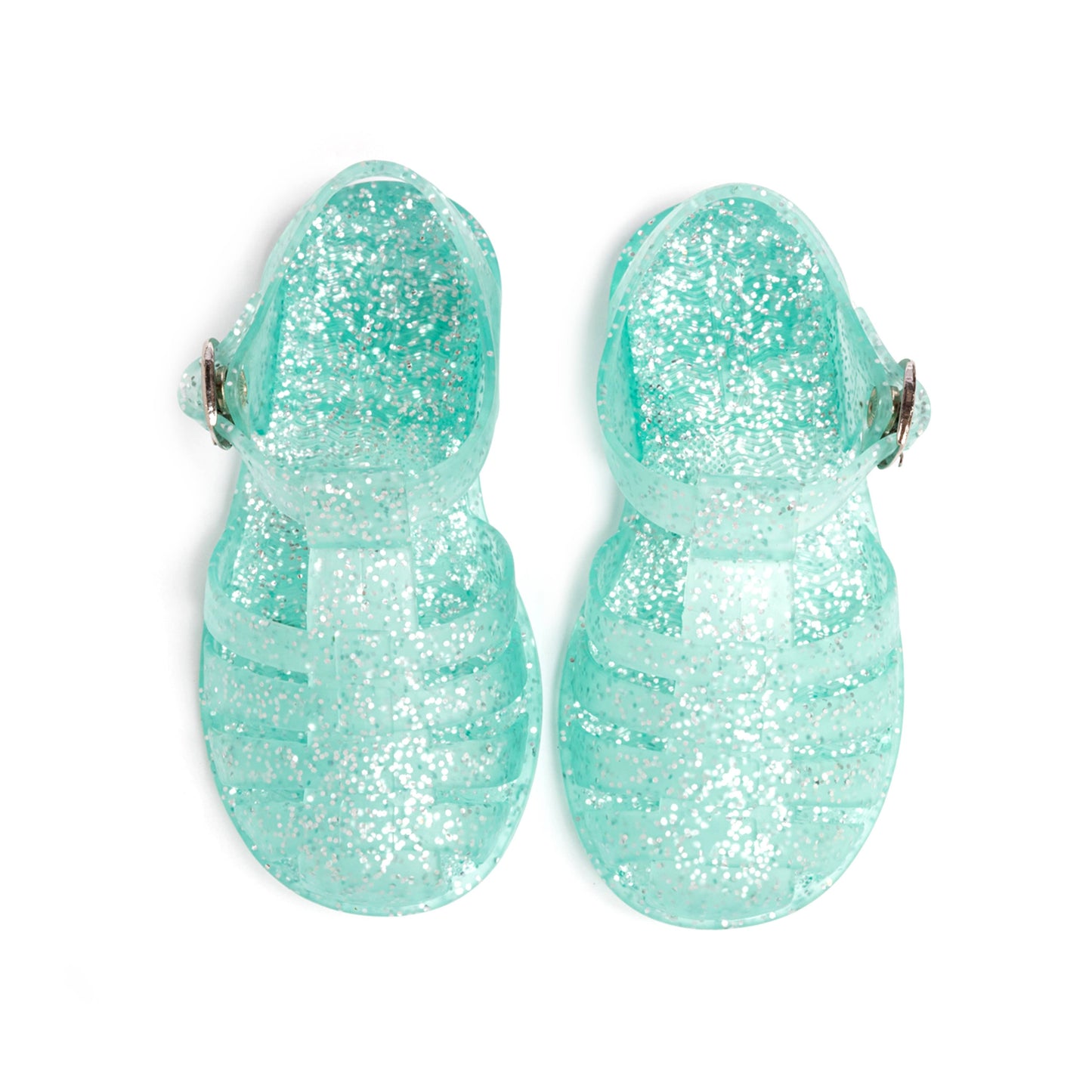 Shooshoos Jelly Sandal : Rainbow Glitter: Green Glitter