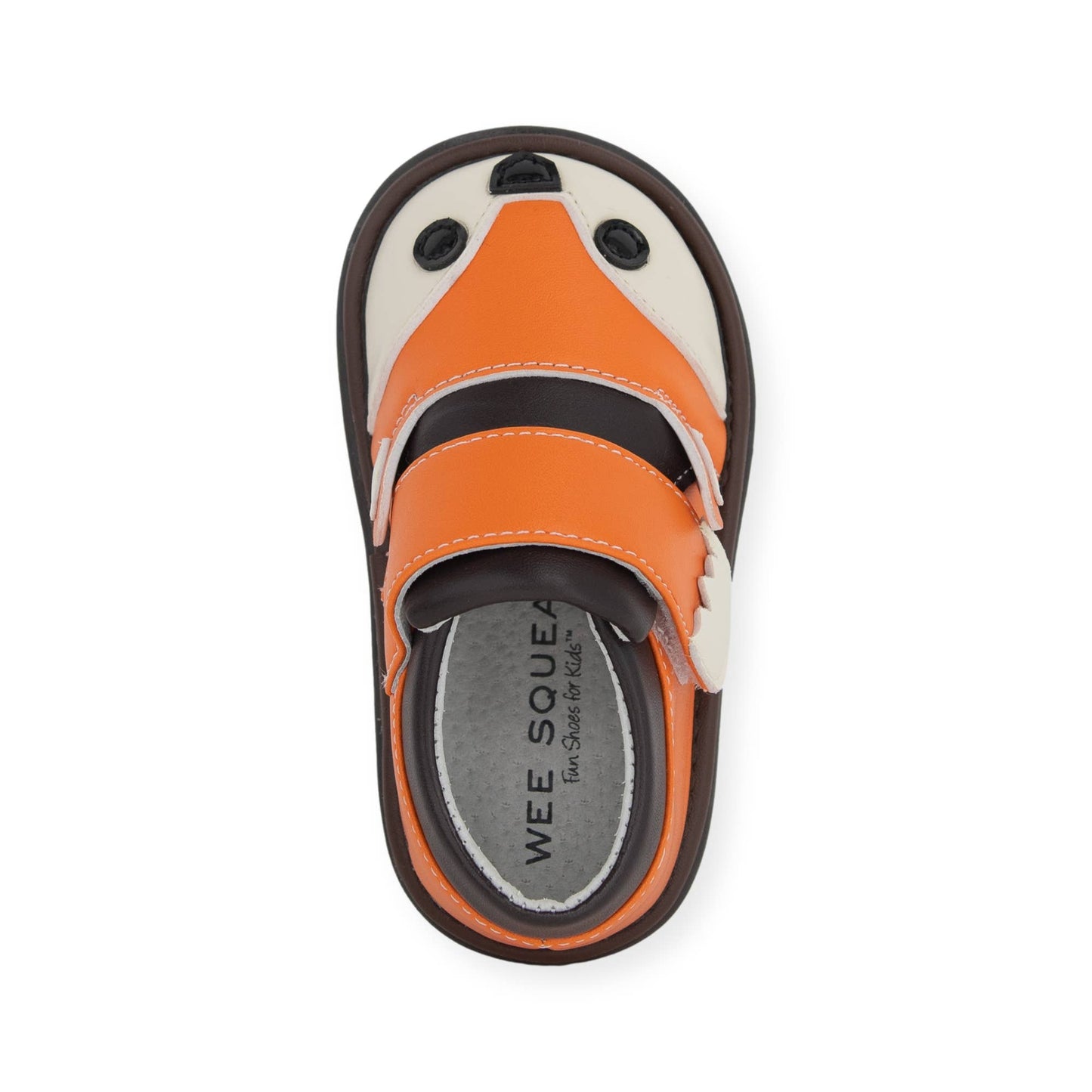Wee Squeak Fox Orange Shoes with Adjustable Tail Strap