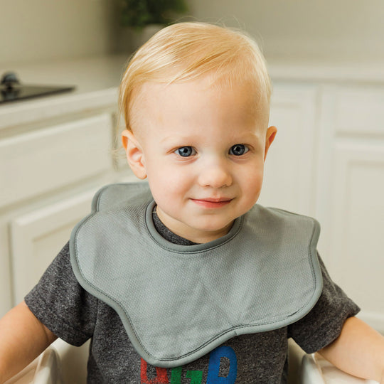 Tiny Twinkle-Kaffle Roundabout Drool Bibs 3 Pack - Blue, Light Blue, Grey