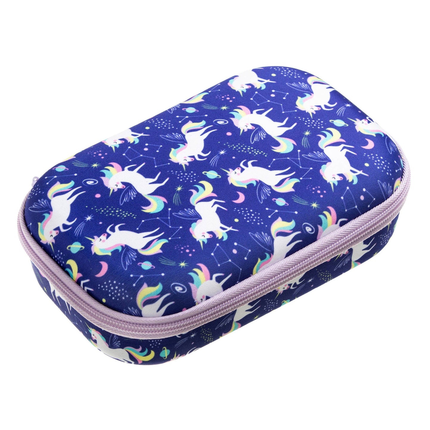 ZIPIT - ZIPIT Colorz Storage Box, Pencil Box, Blue Unicorns