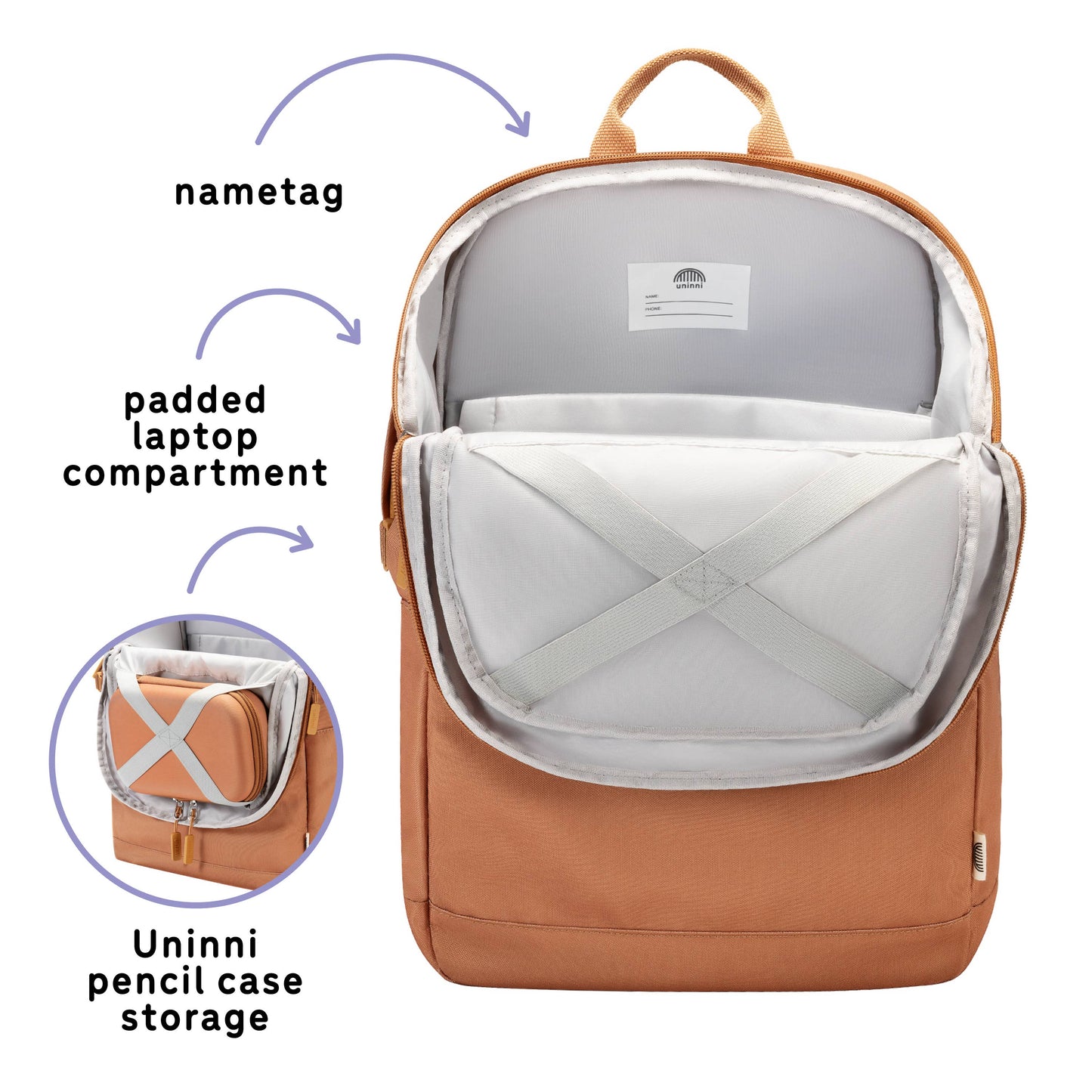 uninni - Bailey Backpack - Brown: Brown