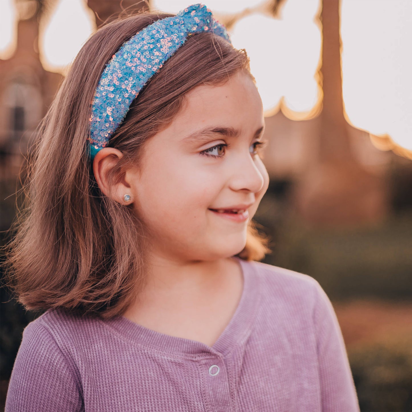 Frog Sac Kids Knot Headband, Sequin Knotted Hair Band Accessories
