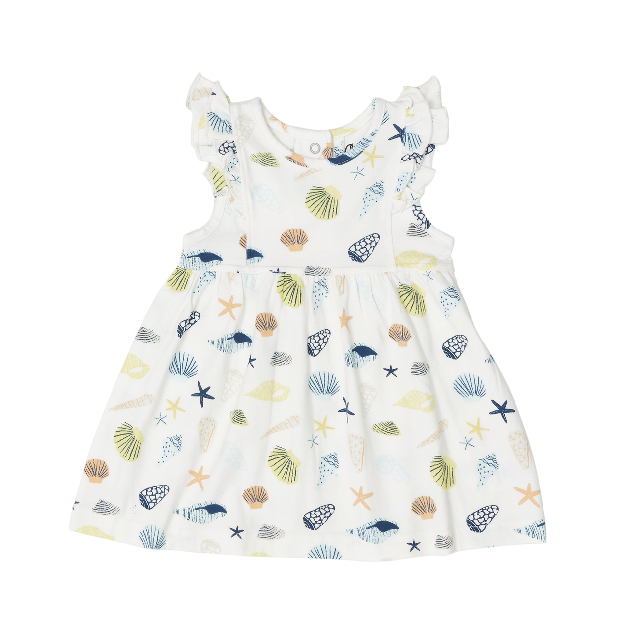 Coccoli Cotton-Modal Dress - Seashells on Cream