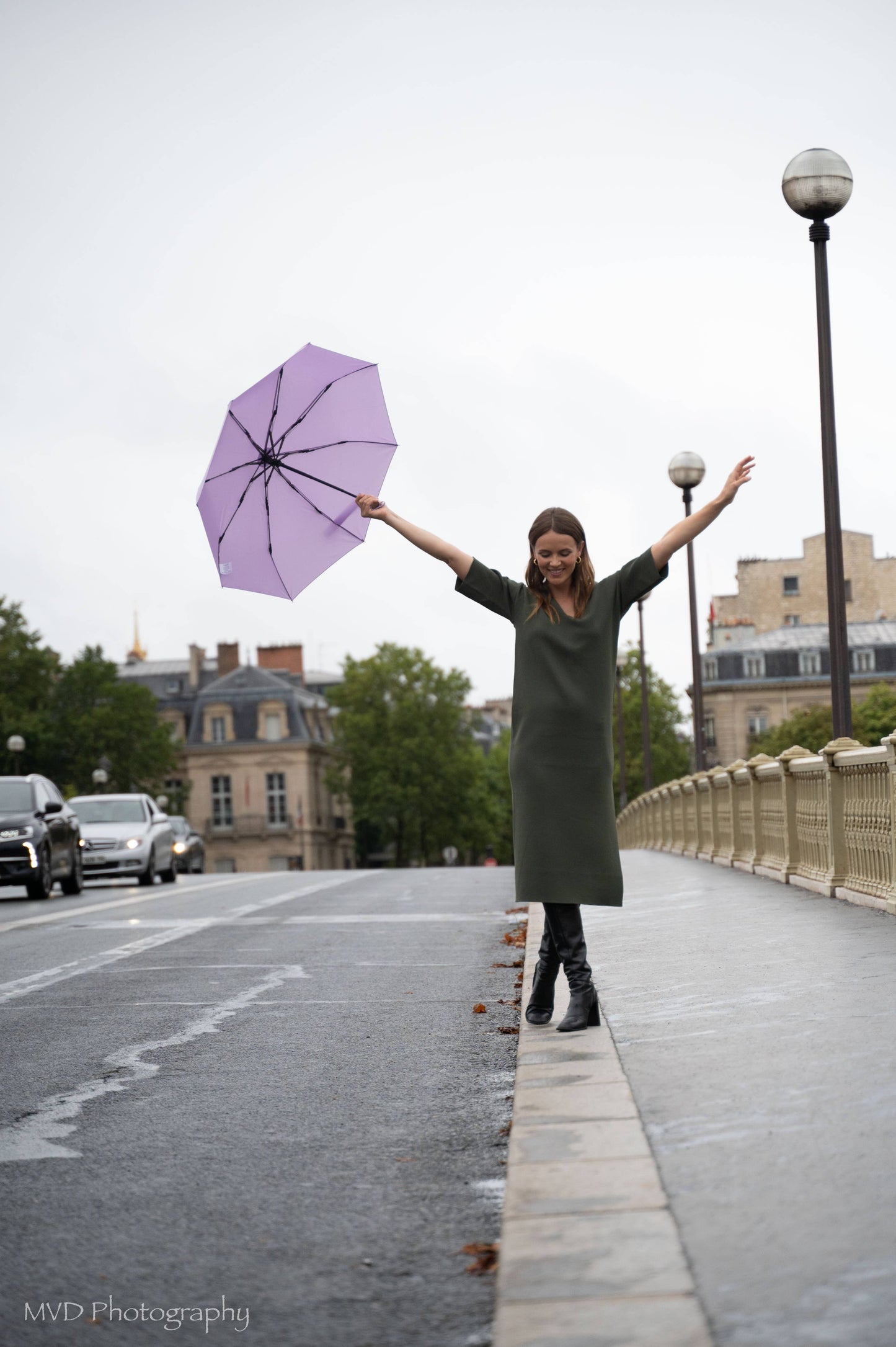 SMATI - Eco-friendly Compact Automatic Umbrella Lilac