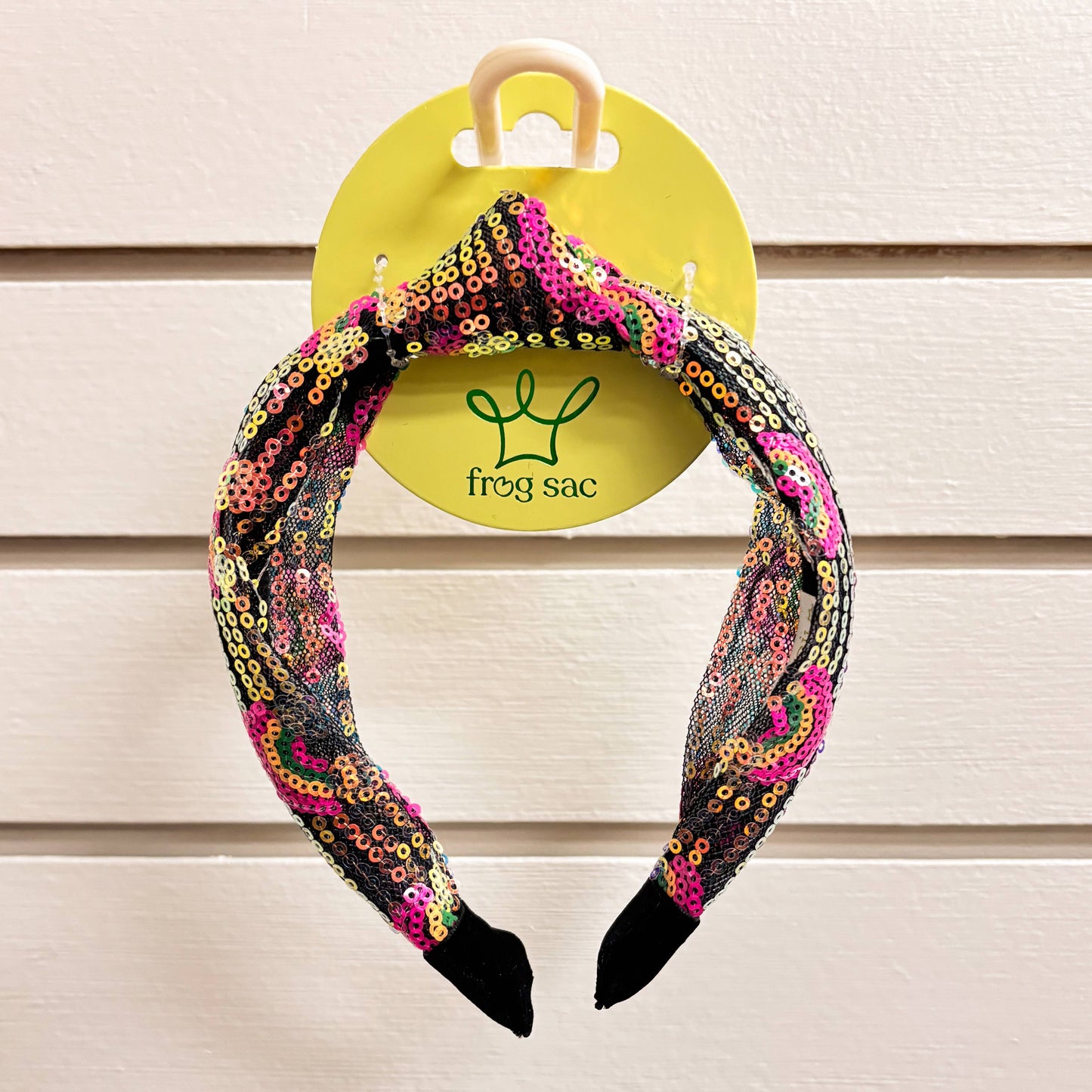 Frog Sac Kids Sequin Knot Headband, Rainbow