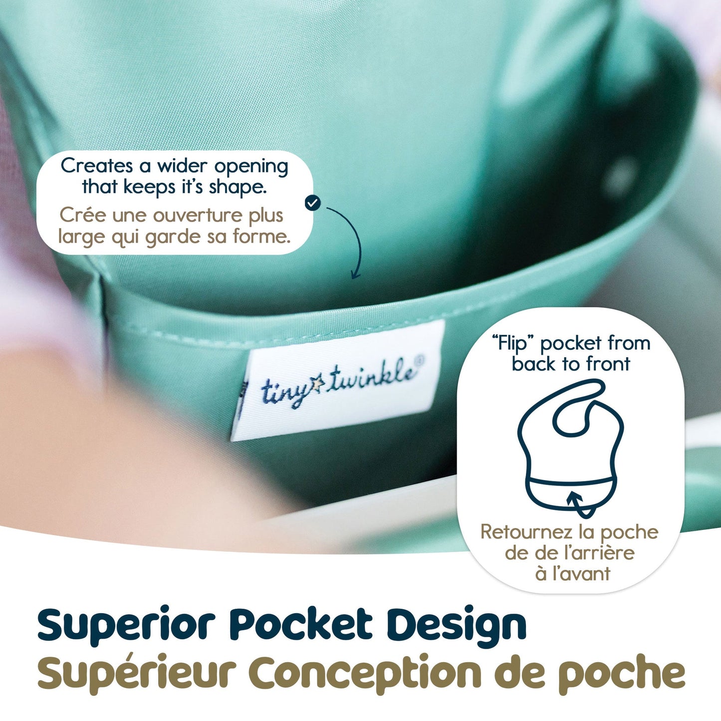 TINY TWINKLE - Mess-proof Easy Bib Ruffle - Flutter (6 - 36 Months)