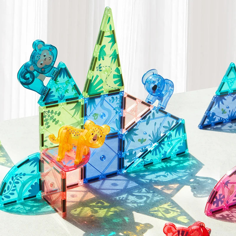 Mideer - Colorful Magnetic Tiles: Wonderful Forest 40P