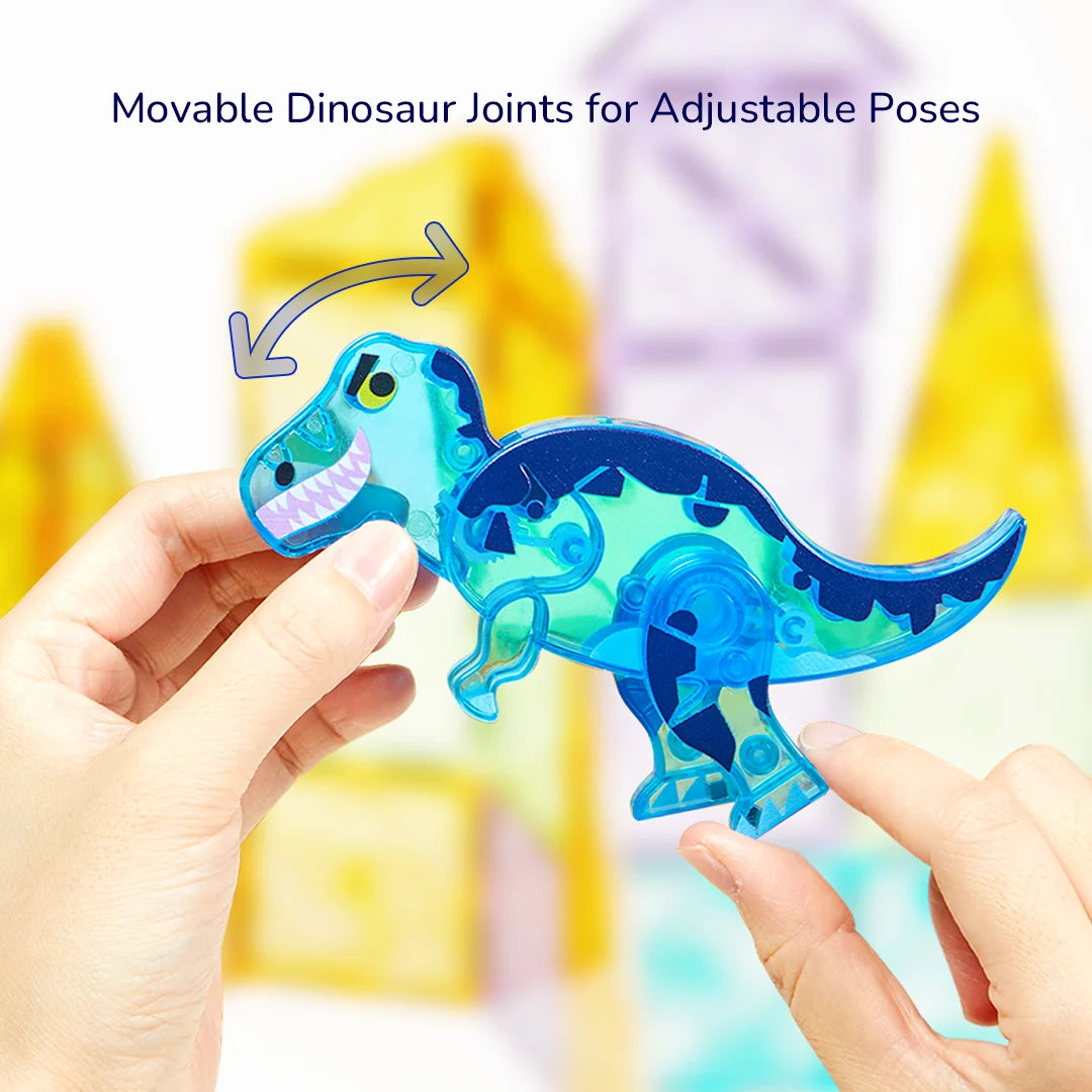 Mideer - Colorful Magnetic Tiles: Jurassic Adventure 48P