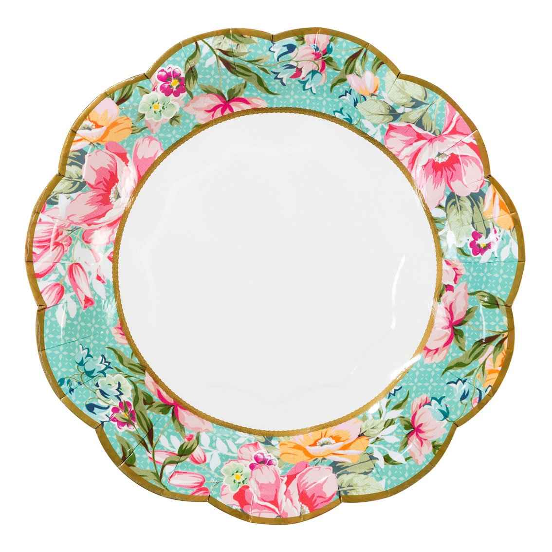Talking Tables USA - Floral Paper Plates | 12 Pack | Tea Party | Party Plates |