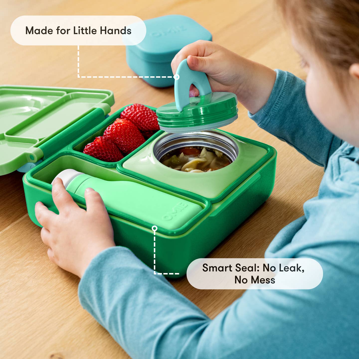 Omielife - OmieBox Bento -Apple Green