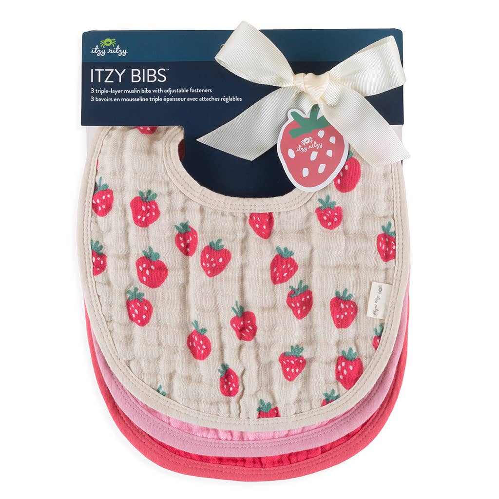 Itzy Ritzy - Itzy Bibs™: Strawberries + Cream