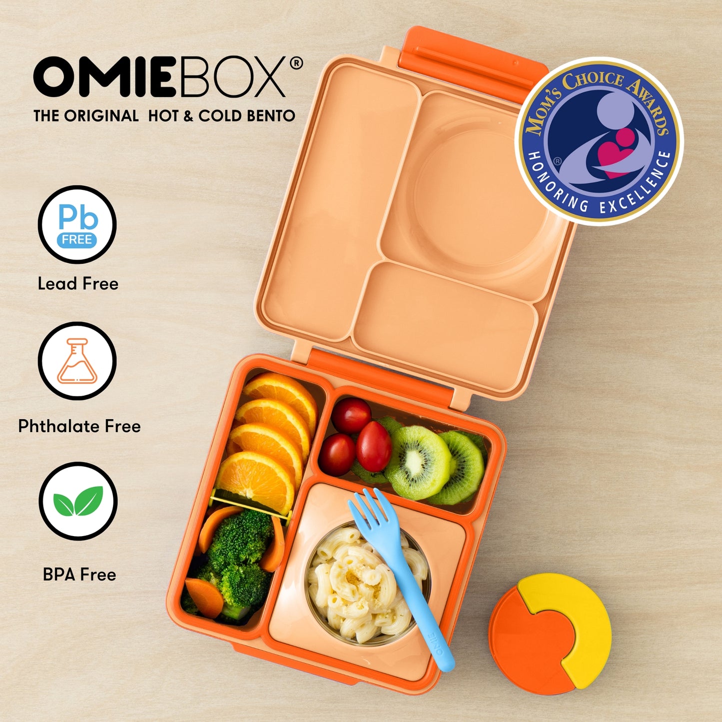 Omielife - OmieBox Bento - Poppy Orange