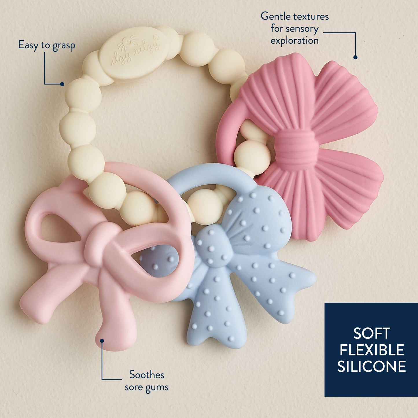 Itzy Ritzy - Itzy Bow Trio Silicone Teether