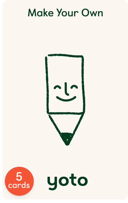 Yoto Make Your Own Cards – Pack of 5 Blank Customisable Cards | Link to Any Audio