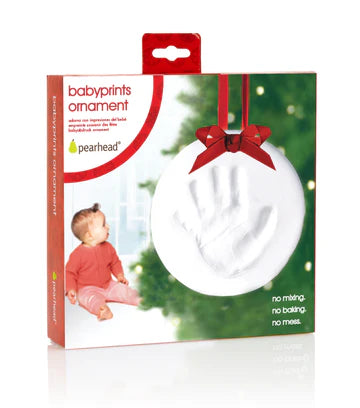 Pearhead - Babyprints Holiday Round Clay Ornament