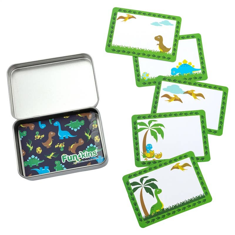 My Funkins - Lunchbox Note Cards for Kids - Green Dinosaurs