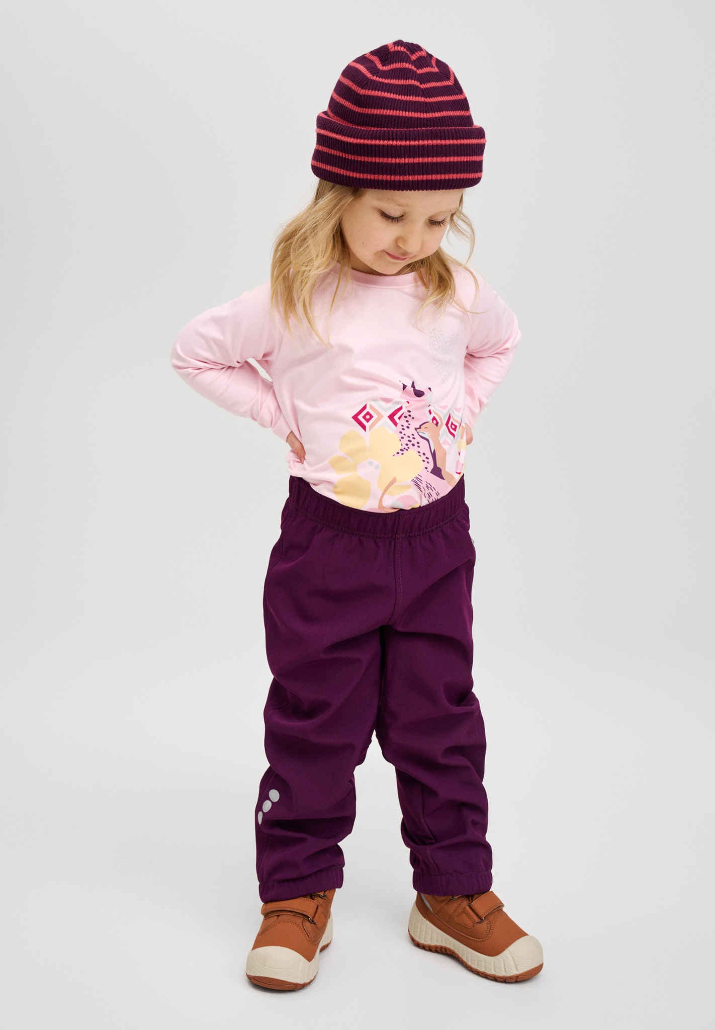 Reima Oikotie - Softshell Pants Fleece Lined - Deep Purple